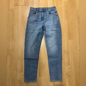 American Eagle Outfitters Blue Straight Leg Mom Jeans